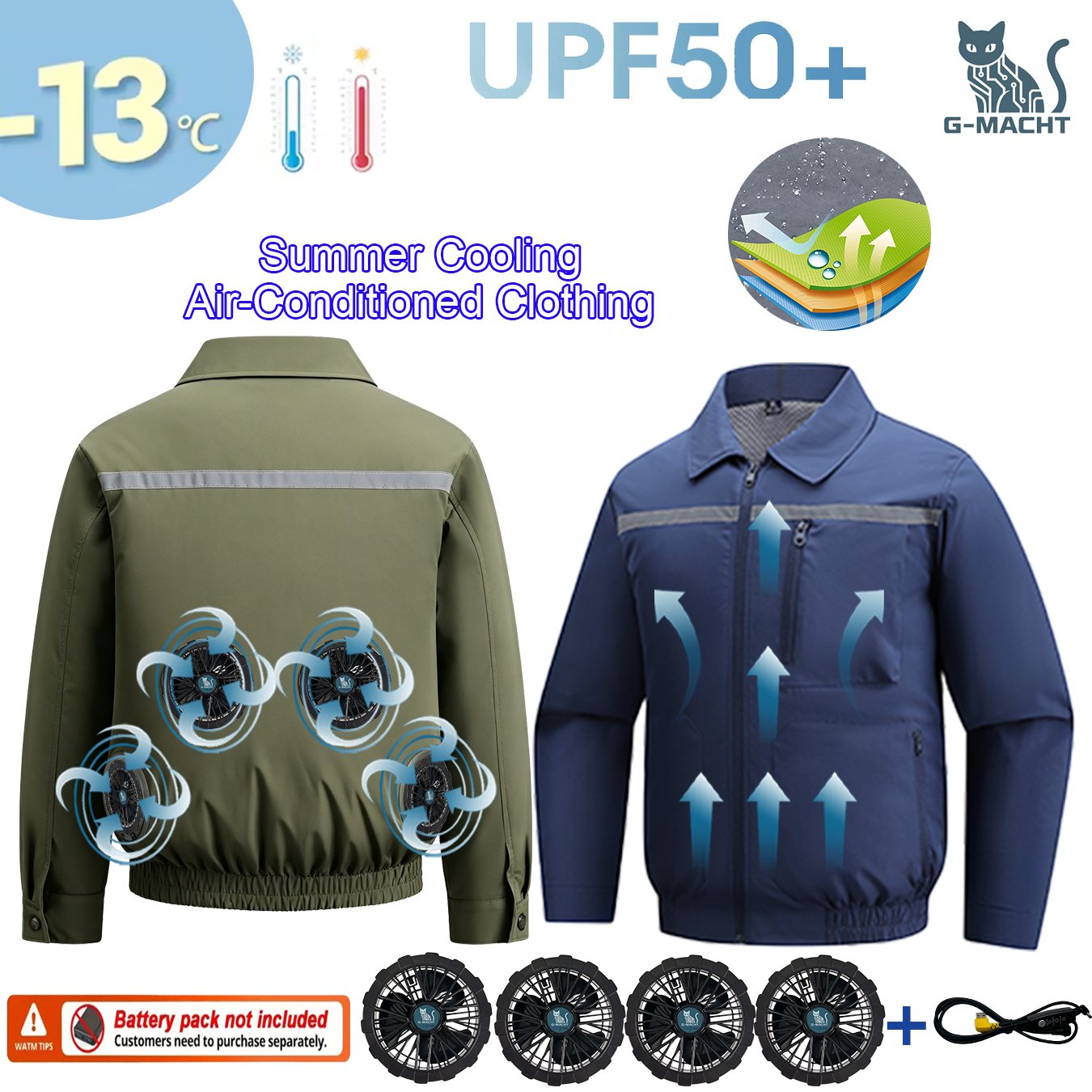 Down Vest Ultralight - Summer 4 Fans Air Conditioning Cooling