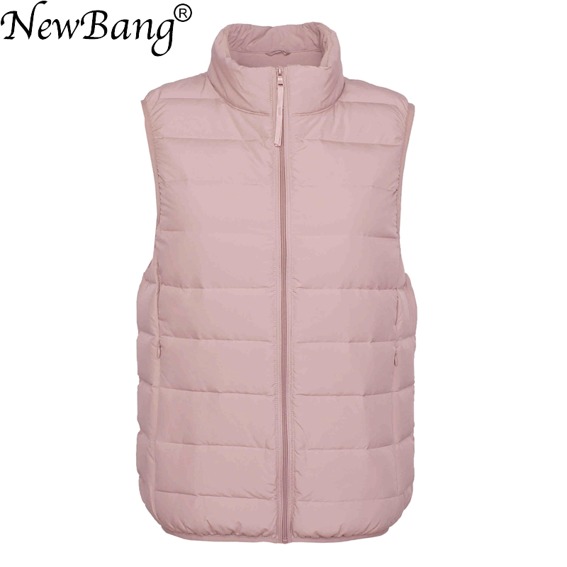 Down Vest Ultralight - NewBang Matt Fabric Women Sleeveless Ultra