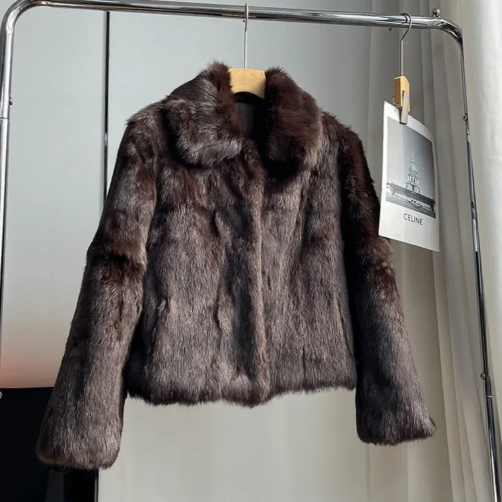 Natural Rabbit Fur Coat Women  - Winter Clothing Wholesale recension och pris