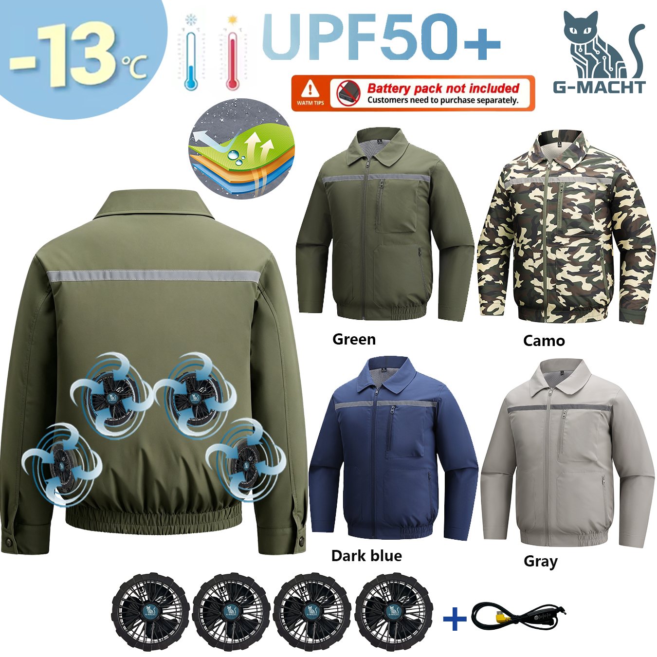 Summer 4 Fans Air Conditioning - Down Vest Ultralight recension och pris