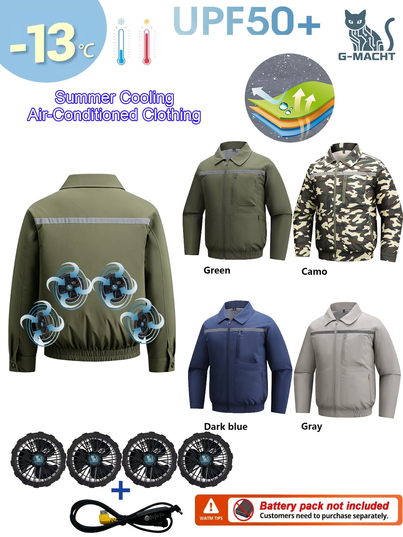 Summer 4 Fans Air Conditioning - Down Vest Ultralight recension och pris