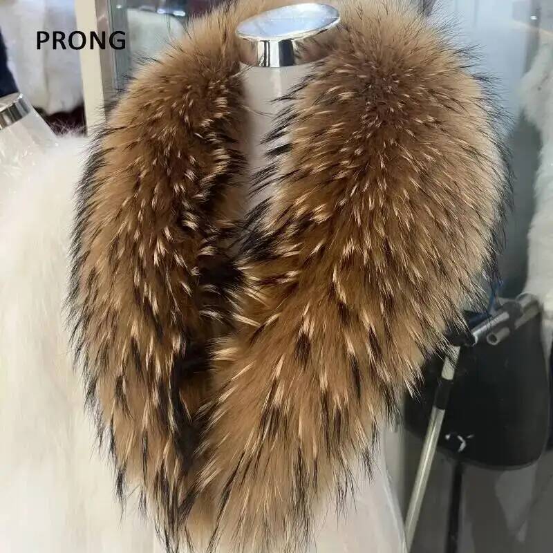 Natural Raccoon Fur Collar Rea - Winter Clothing Items recension och pris