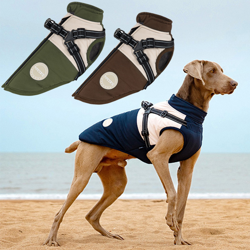 Warm Dog Vest With Built-in Ha - Winter Clothing Line recension och pris