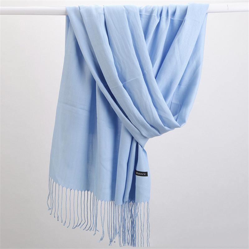 Fashion Solid Color 2023 Women - Cashmere Scarf Wrap recension och pris