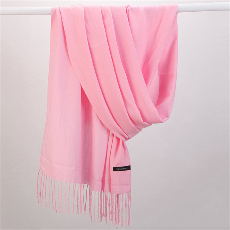 Fashion Solid Color 2023 Women - Cashmere Scarf Wrap recension och pris