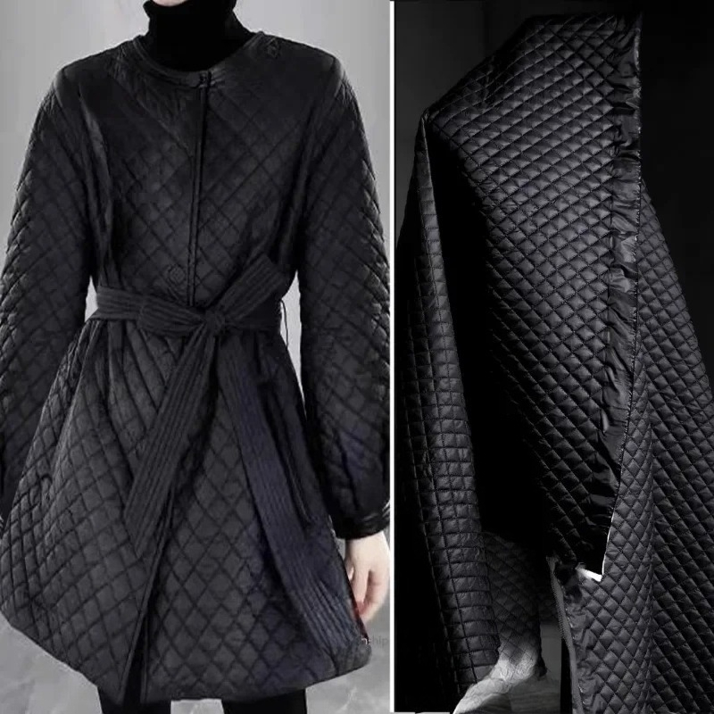 Diamond Quilted Fabric Black C - Winter Clothing Wholesale recension och pris