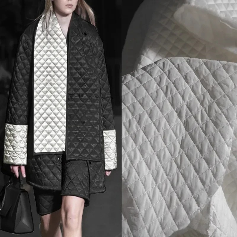 Diamond Quilted Fabric Black C - Winter Clothing Wholesale recension och pris