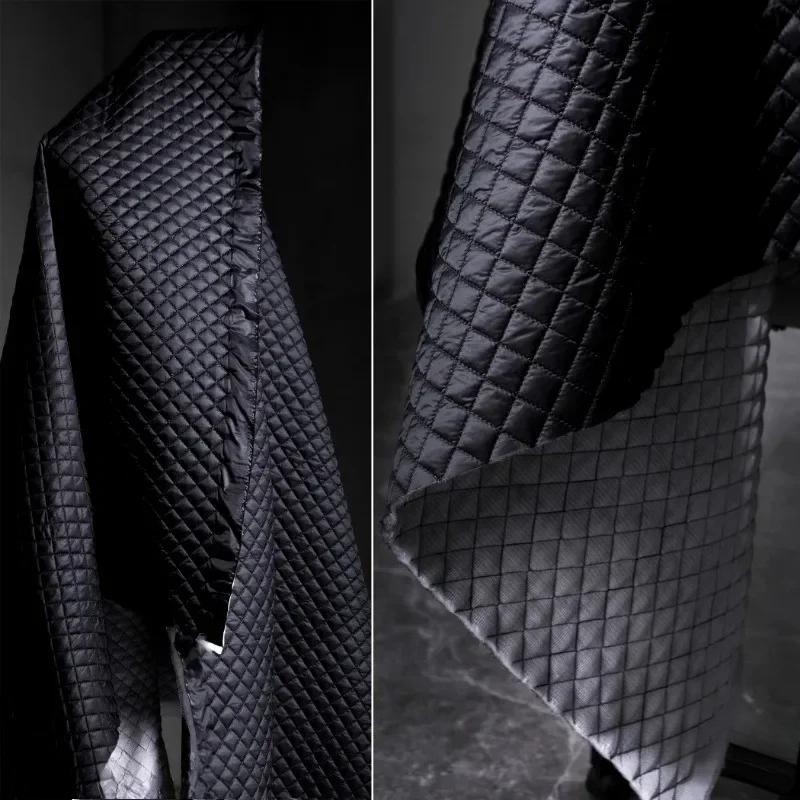 Diamond Quilted Fabric Black C - Winter Clothing Wholesale recension och pris