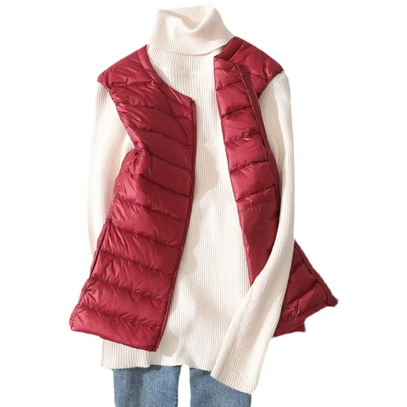 8 Colors Women Sleeveless Zipp - Down Vest Ultralight recension och pris