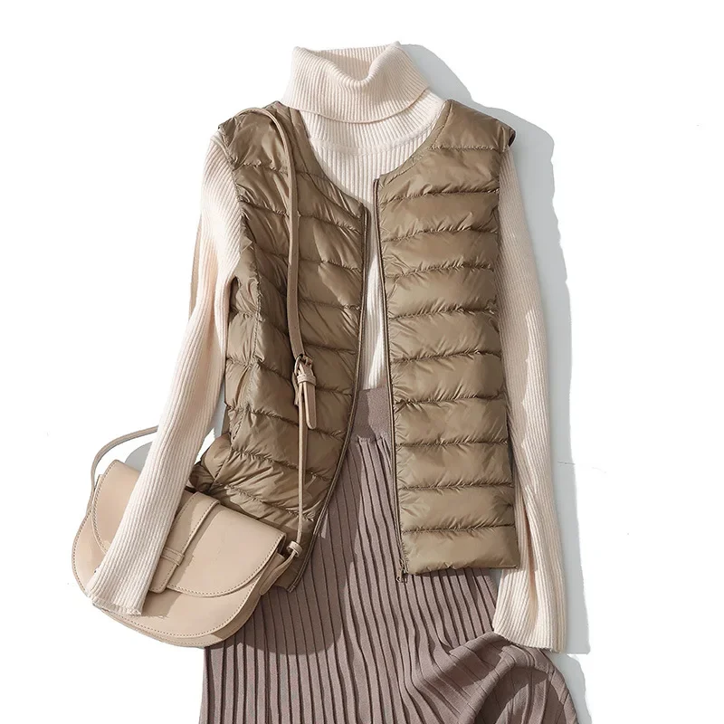 8 Colors Women Sleeveless Zipp - Down Vest Ultralight recension och pris
