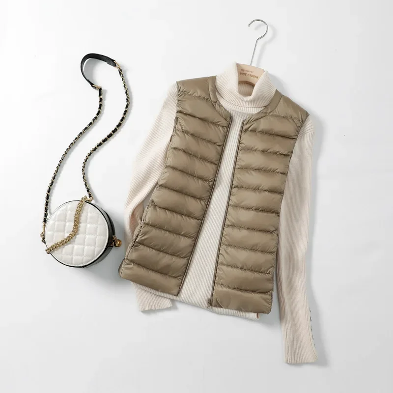 8 Colors Women Sleeveless Zipp - Down Vest Ultralight recension och pris