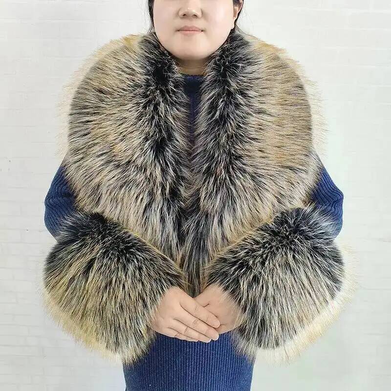 Large Women Faux Fox Fur Scarf - Winter Clothing Items recension och pris