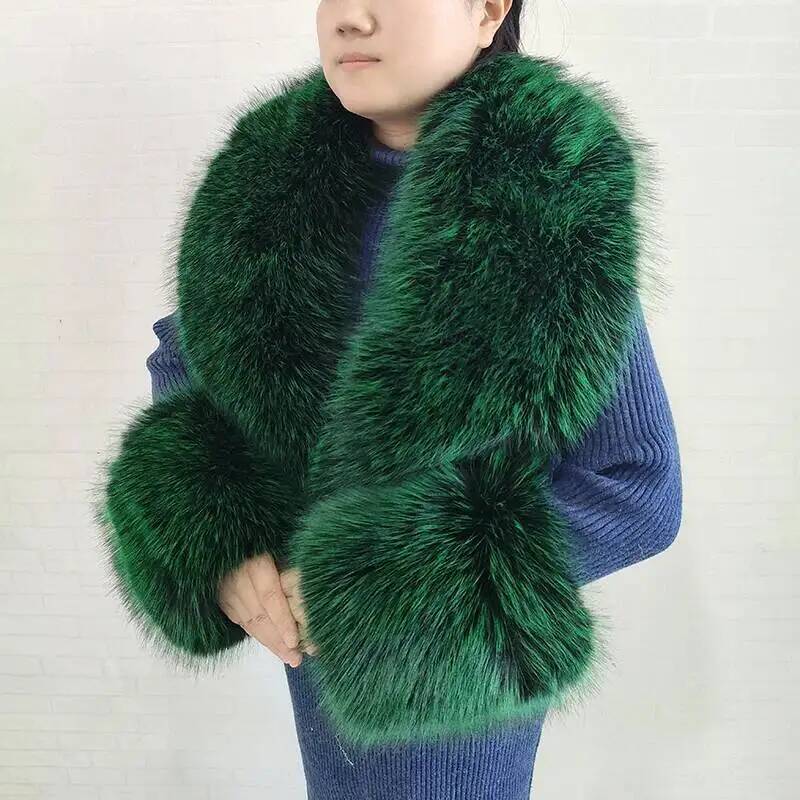 Large Women Faux Fox Fur Scarf - Winter Clothing Items recension och pris