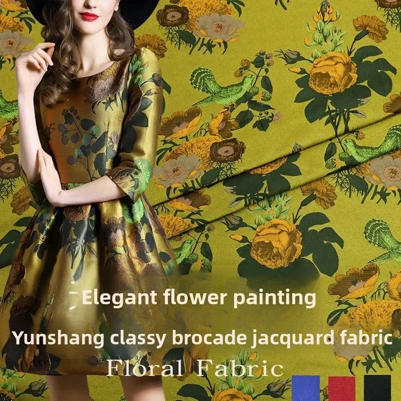 Brocade Jacquard Fabric Autumn - Winter Clothing Wholesale recension och pris