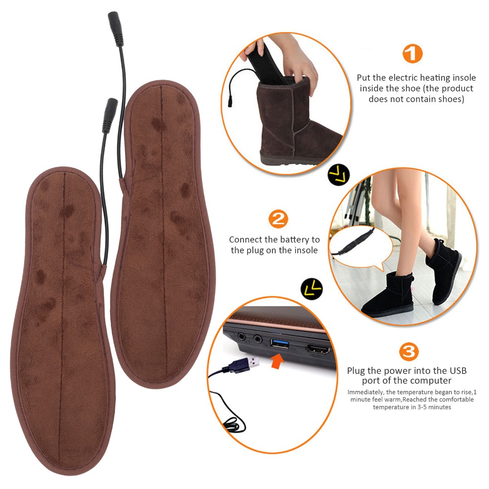 1 Pair Fast Heating Waterproof - Heated Insole Rechargeable recension och pris