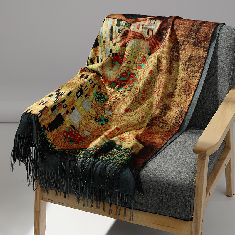 Luxury Brand Oil Painting Cash - Cashmere Scarf Wrap recension och pris
