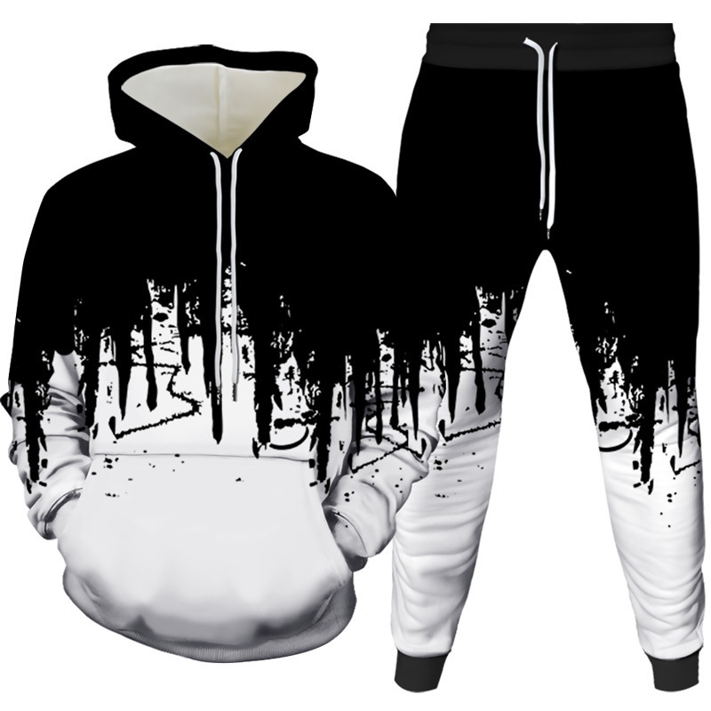 Ink Painting 3D Printed Hoodie - Winter Clothing Men recension och pris