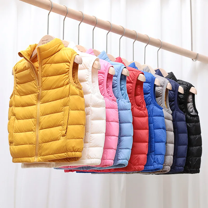 Kids Vest Coat Autumn Winter U - Down Vest Ultralight recension och pris